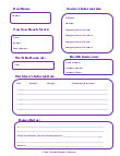 babysitter information sheet